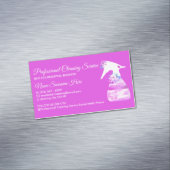 Lila Spray-Blume-Reinigung Magnetische Visitenkarte (Beispiel)