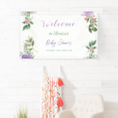 Lila Spring Floral Girl Babydusche Banner (Insitu)