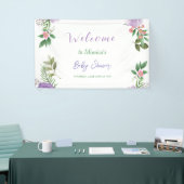 Lila Spring Floral Girl Babydusche Banner (Messeveranstaltung)