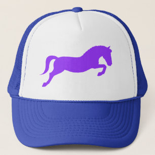 Lila springendes Pony Truckerkappe