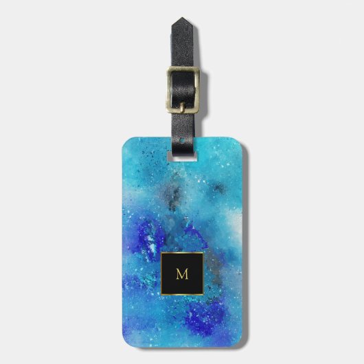 Lila Spritzer Gepäckanhänger (Vorderseite vertikal)