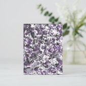 Lila Spritzer Postkarte (Stehend Vorderseite)