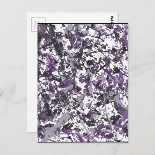 Lila Spritzer Postkarte (Vorne/Hinten)