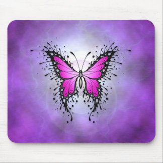 Lila Spritzer-Schmetterling Mousepad