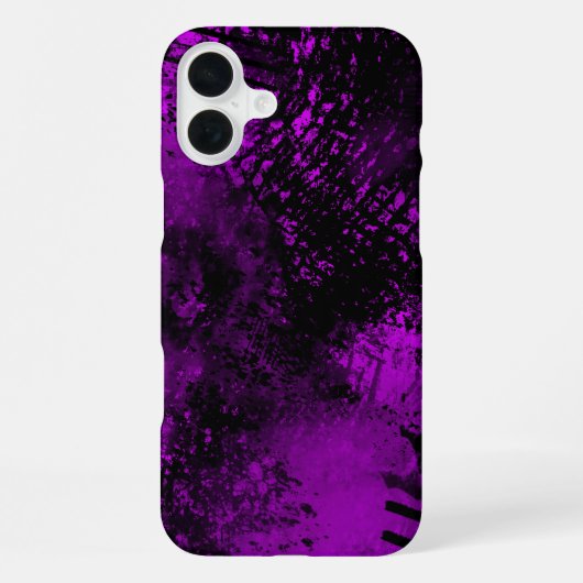 Lila-Sprühfarbeffekt-iPhone-16-Hülle iPhone Hülle (Rückseite)