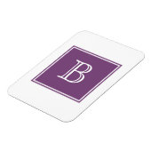 Lila Square Monogram Flexi Magnet (Linke Seite)