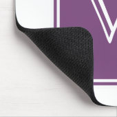 Lila Square Monogram Mousepad (Ecke)