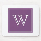 Lila Square Monogram Mousepad (Vorne)
