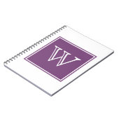Lila-Square-Monogram-Notebook Notizblock (Linke Seite)