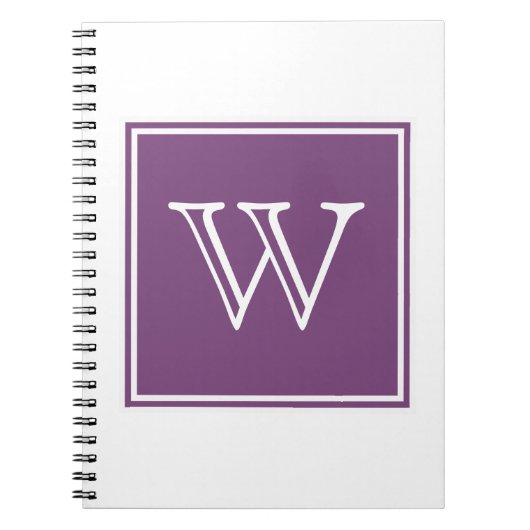 Lila-Square-Monogram-Notebook Notizblock (Vorderseite)