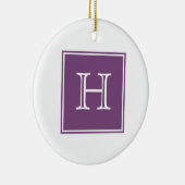 Lila Square Monogram Ornament (Rechts)