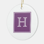 Lila Square Monogram Ornament (Links)
