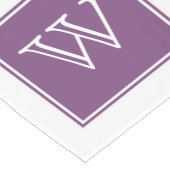 Lila Square Monogram Table Runner Kurzer Tischläufer (Ecke)