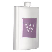 Lila-Square-Monogramm-Premium-Flasche Flachmann (Rechts)