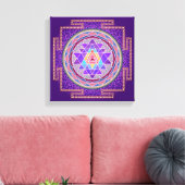Lila Sri Yantra Leinwanddruck (Insitu (Wohnzimmer))