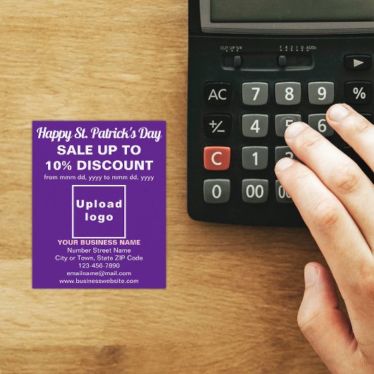 Lila St. Patrick's Day Business Sale Flyer