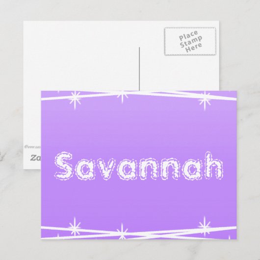 Lila Stacheldraht Postkarte (Vorne/Hinten)