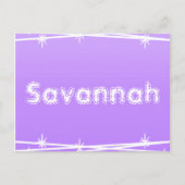 Lila Stacheldraht Postkarte (Vorderseite)