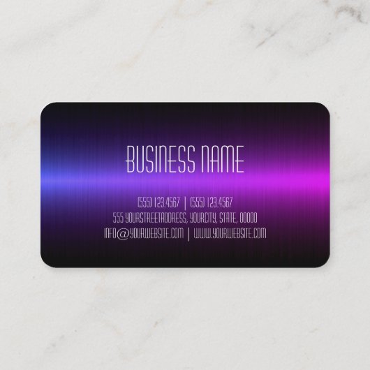Lila Stahlschaum Visitenkarte (Rückseite)
