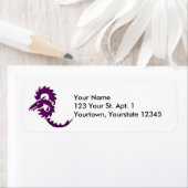 Lila Stammes-Drachenadressen-Label (Insitu)