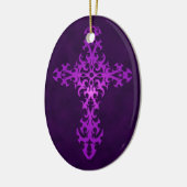 Lila Stammes- gotisches Kreuz Keramikornament (Links)