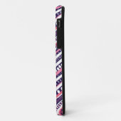 Lila Stammes- Zickzack Case-Mate iPhone Hülle (Hinten/Links)