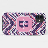 Lila Stammes- Zickzack Case-Mate iPhone Hülle (Rückseite (Horizontal))
