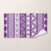 Lila Stammesdesign Badhandtuch Set (Handtuch)