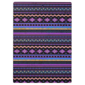 Lila Stammesdesign Klemmbrett (Rückseite)