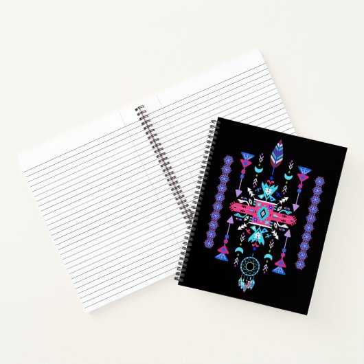 Lila Stammesdesign Notizblock (Innenseite)