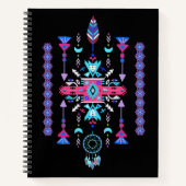 Lila Stammesdesign Notizblock (Vorderseite)