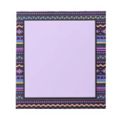 Lila Stammesdesign Notizblock (Vorderseite)