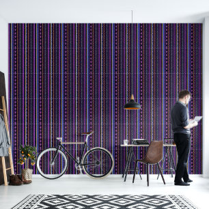 Lila Stammesdesign Tapete