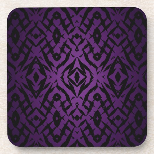 Lila Stammesmuster Untersetzer (Vorderseite)