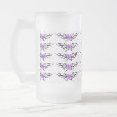 lila Stammschmetterlinge Mattglas Bierglas (Links)