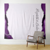 Lila Stand des Silver Agate Lavender Wedding Foto Wandteppich (Beispiel (Horizontal))