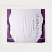 Lila Stand des Silver Agate Lavender Wedding Foto Wandteppich (Vorderseite (Horizontal))
