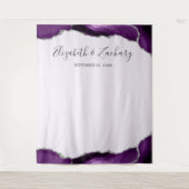 Lila Stand des Silver Agate Lavender Wedding Foto Wandteppich (Vorderseite)