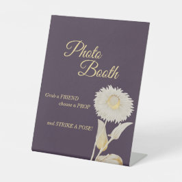 Lila Stand von Daisy Antique Wedding Foto Sockelschild