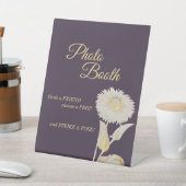 Lila Stand von Daisy Antique Wedding Foto Sockelschild (In SItu)