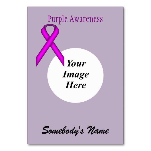 Lila Standard-Multifunktionsvorlage von Kenneth Yo Tischnummer (Rückseite)