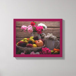 Lila Standbild-Leinwand|Tabelleneinstellung Leinwanddruck