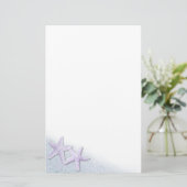 Lila Stangenpapier Briefpapier (Stehend Vorderseite)