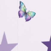 Lila Star & Butterfly-Kinderzimmer Tapete (Naht)