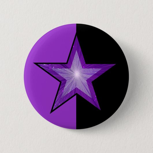 Lila Star-Button lila schwarz Button (Vorderseite)