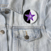 Lila Star-Button Schwarz-weiß Button (Beispiel)