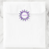 LILA Star: CHAMPION-Skript Quadratischer Aufkleber (Tasche)