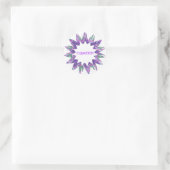 LILA Star: CHAMPION-Skript Runder Aufkleber (Tasche)