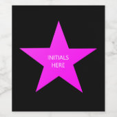 Lila Star DIY Weinetikett (Einzelnes Label)