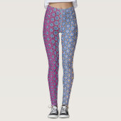 Lila-Star-Floral-Metamorph Leggings (Vorderseite)